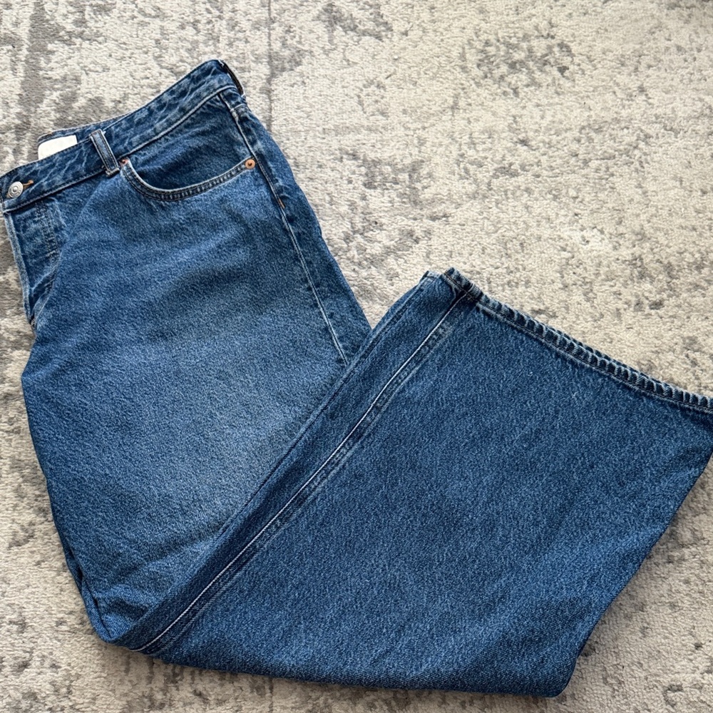 H&M Women’s Wide Leg Denim Jeans - Casual Fit